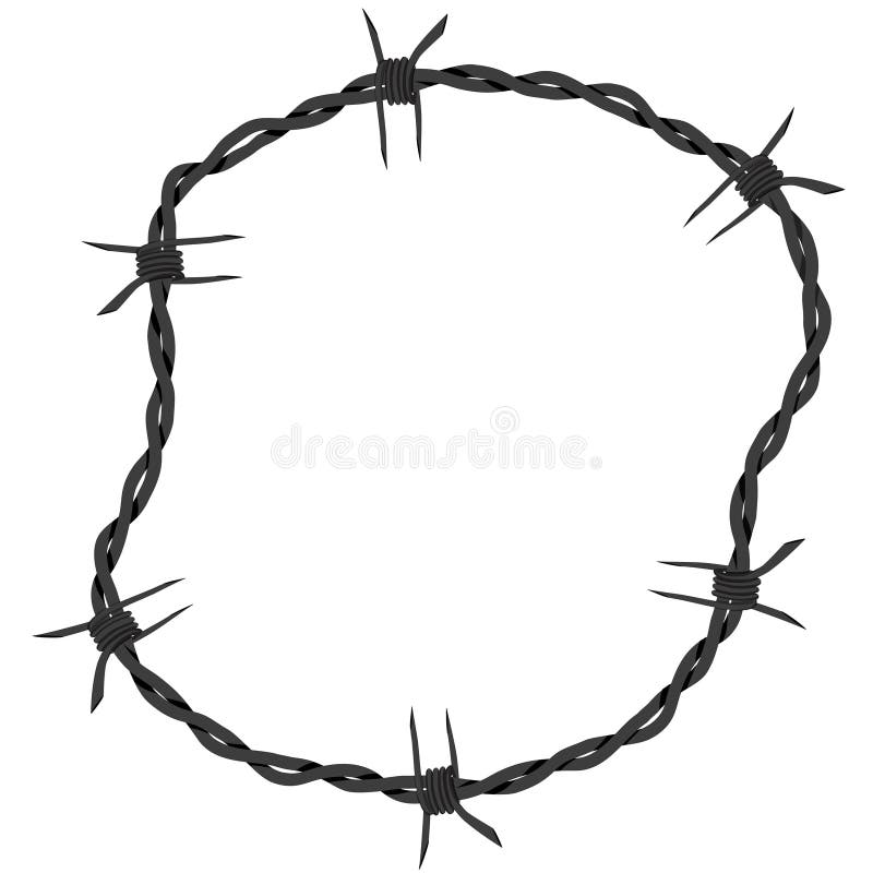 Vector barbed wire stock vector. Illustration of warning 24910691