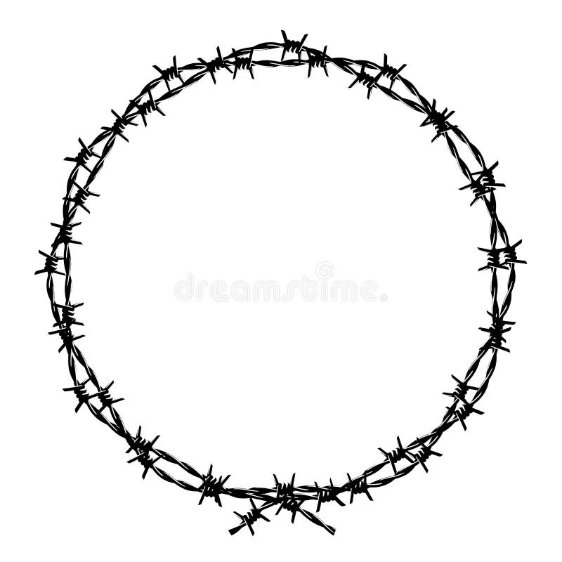 Barbed wire wreath vector illustration vector illustration