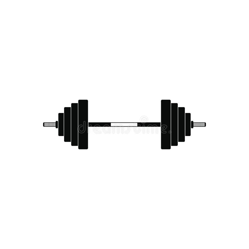 Man Lifting Barbell Icon, Isometric 3d Style Stock Illustration