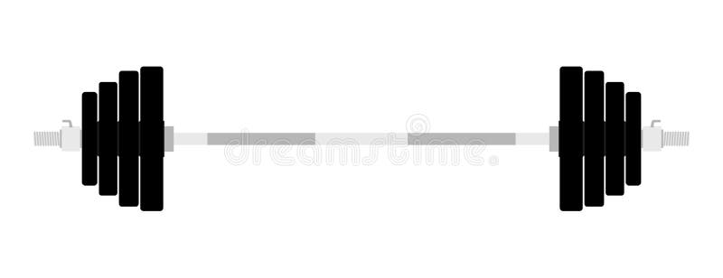 Barbell dla gym, crossfit, trening, sprawność fizyczna, sport w mieszkanie stylu ilustracja wektor Barbell dla gym, crossfit, trening, sprawność fizyczna, sport w mieszkanie stylu ilustracja wektor