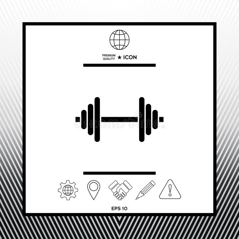 Barbell symbol icon stock vector. Illustration of metal 110152080