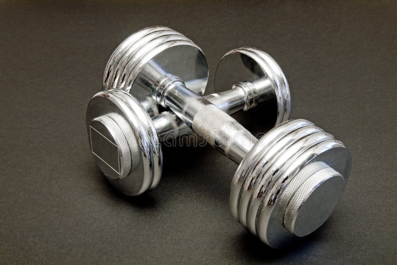 Barbell weights as a fitness tool ready for use