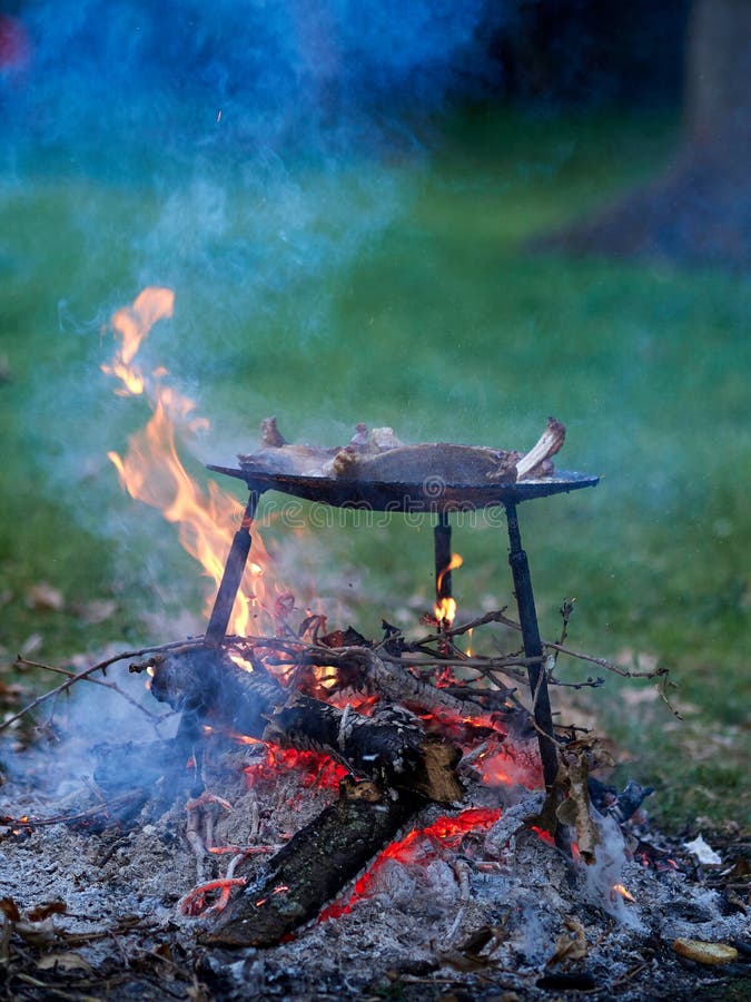 Camping Food Barbeque Outdoor in Summer Camp Stock Photo Image of