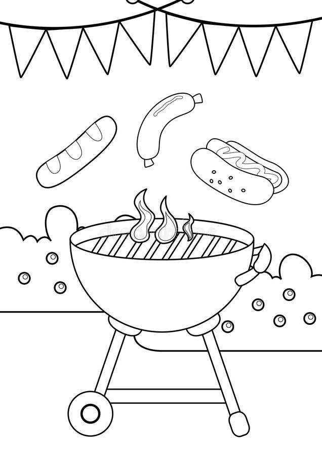 bbq coloring pages