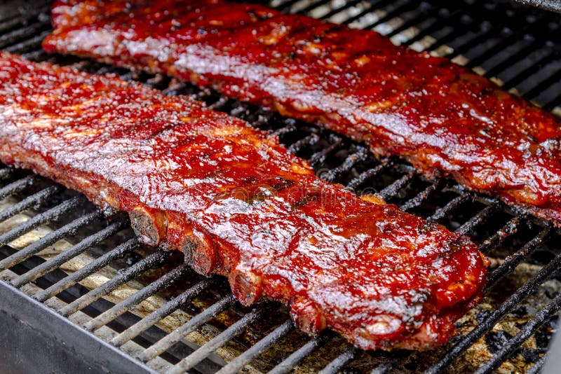 Barbeque Racks of Ribs with Sauce Stock Photo Image of grill, beef