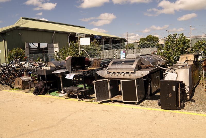 Barbeques at a recycle centre at the local dump.