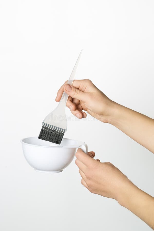 Barber Hands Mixind Hair Dye Stock Image Image of hand, hairdo 84077723