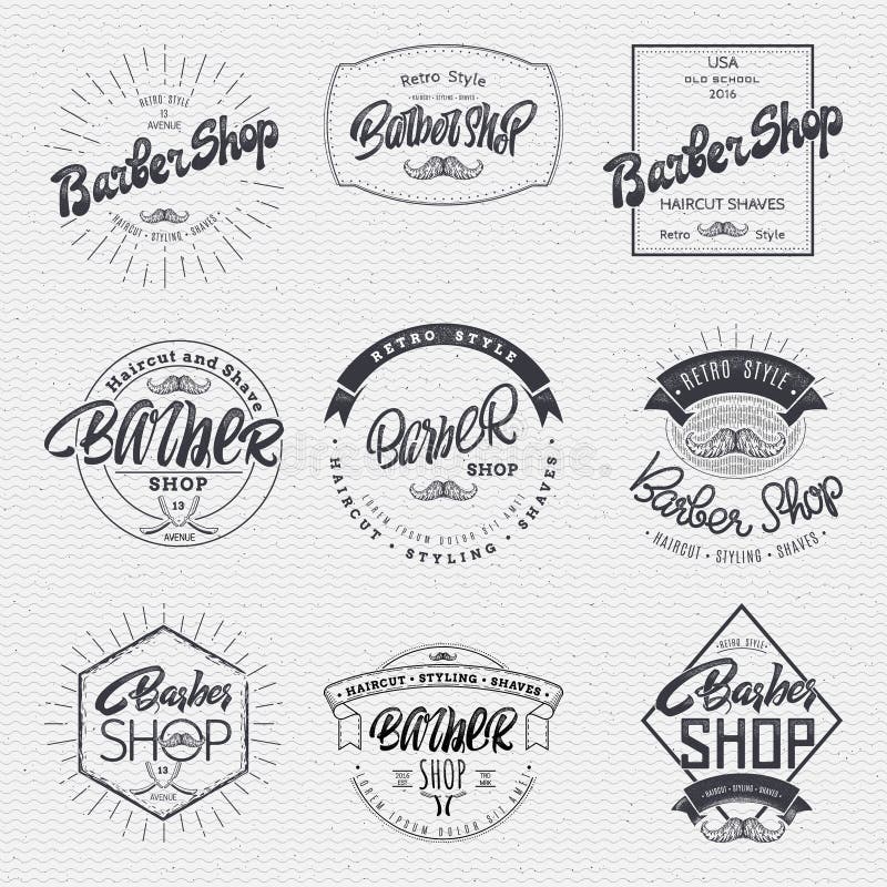 Barber Label Sticker Badge Hand Lettering Can Be Used To