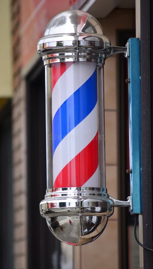 Barber pole sign royalty free stock image Barber pole sign royalty free stock image