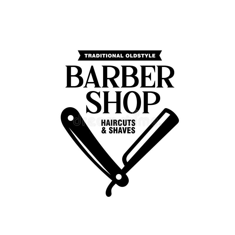 Barber Shop Emblem Badge Logotype Sign. Vector Vintage Illustration ...