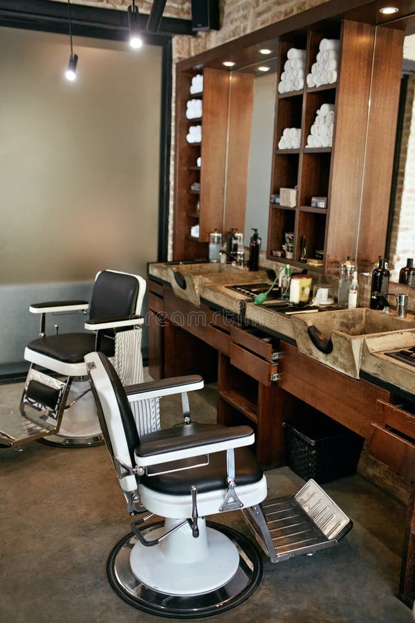 Barber Shop Interior. Men Beauty Hair Salon with Antique Chair Stock Photo - Image of wooden, workplace: 121113824 Barber Shop Interior. Men Beauty Hair Salon with Antique Chair Stock Photo - Image of wooden, workplace: 121113824