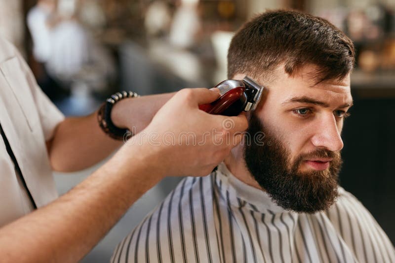 Barber Shop Men Hair Cut Barber Doing Men Fashion Hairstyle