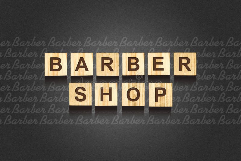 Barber Shop, palavra escrita no blocos de madeira copia o espaço Fundo da beleza e da fôrma fotografia de stock Barber Shop, palavra escrita no blocos de madeira copia o espaço Fundo da beleza e da fôrma fotografia de stock