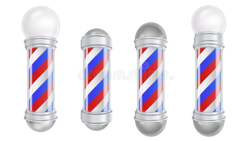 Barber Shop Pole Vector 3D classique Barber Shop Pole Set Bon pour la conception, marquage à chaud, faisant de la publicité D'iso illustration stock Barber Shop Pole Vector 3D classique Barber Shop Pole Set Bon pour la conception, marquage à chaud, faisant de la publicité D'iso illustration stock