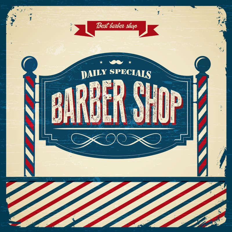 Barber Shop retra - estilo del vintage