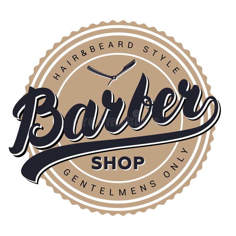 Barber Shop Retro Vintage Label Badge Emblem Logo