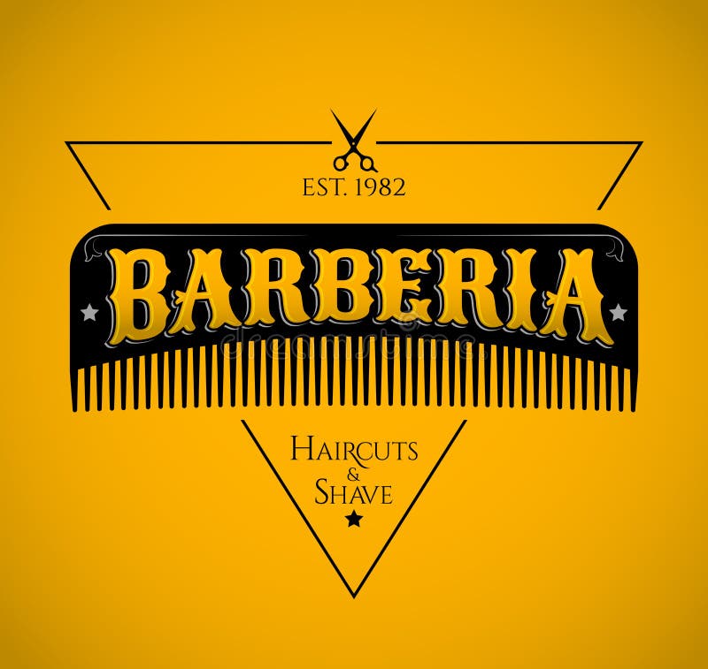 Barberia, Spanish Text Stock Vector Illustration of salon, fashion 95309348