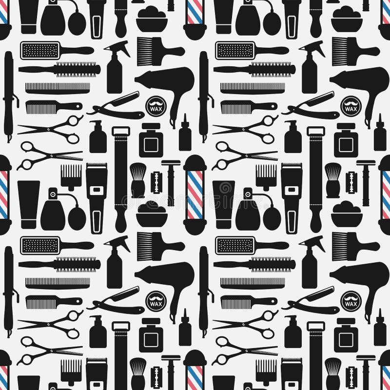 Barber icon set stock vector. Illustration of brush, beard 41296656