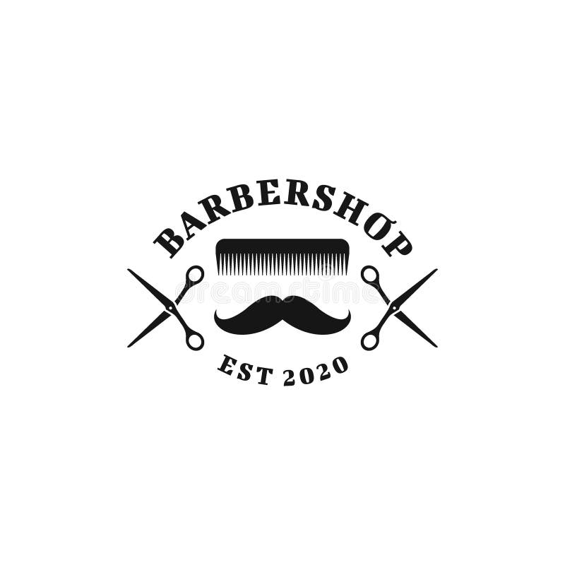 Barbershop Icon Logo Vector Illustration Stock Vector - Illustration of ...