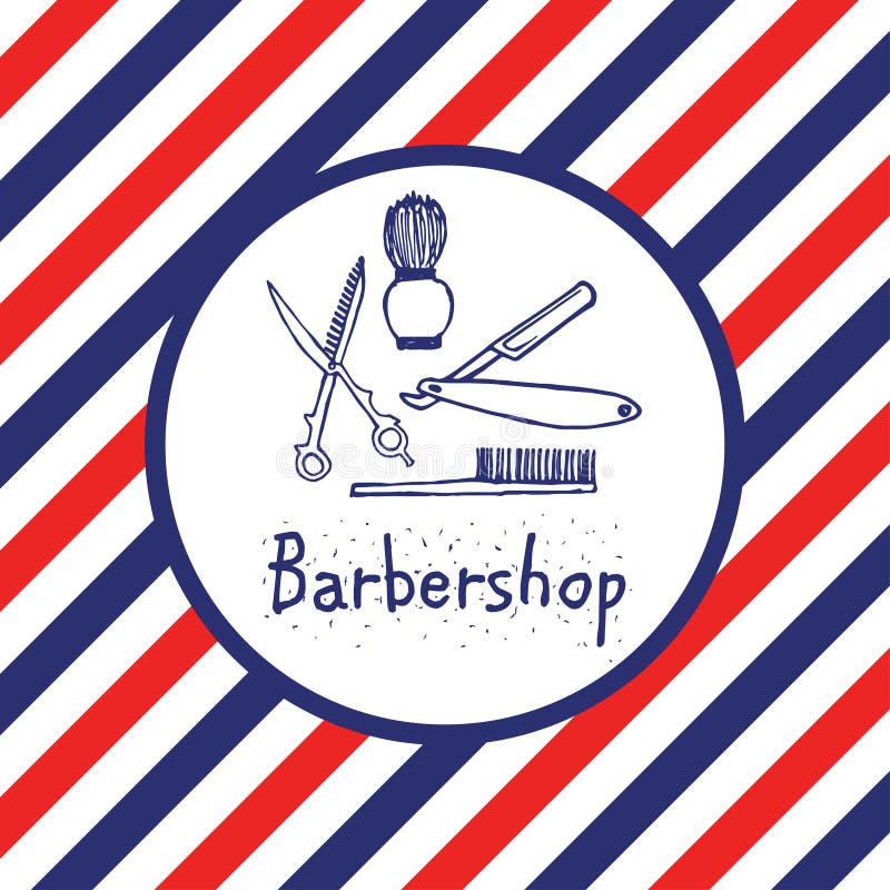 Barbershop logo in circle. stock vector. Image of Barbershop logo in circle. stock vector. Image of