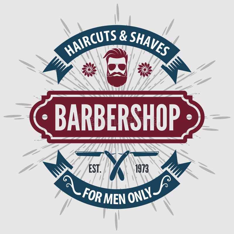 Barbershop vintage retro badge Poster for Sale by Level Up Designs