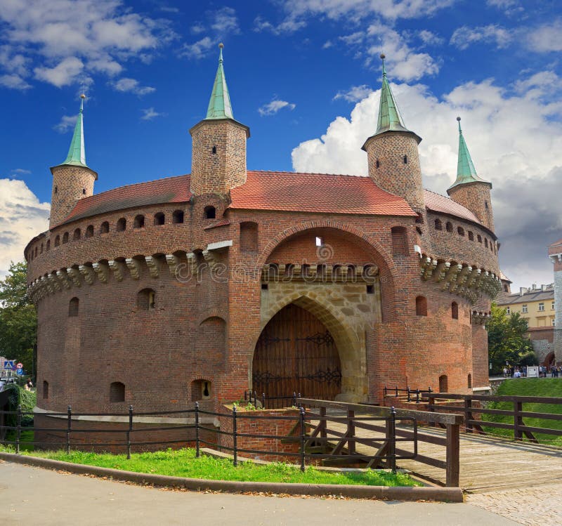 Barbican - one of the most popular places in Krakow, Poland. Barbican - one of the most popular places in Krakow, Poland