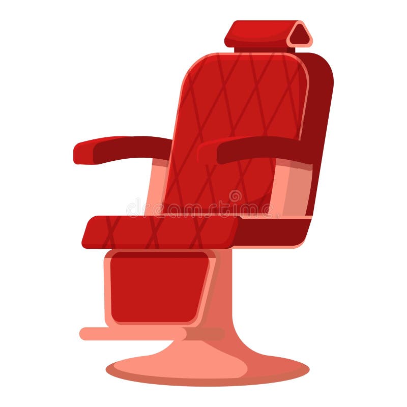 Red leather barber chair icon cartoon vector. Studio shaving. Massage tool. Red leather barber chair icon cartoon vector. Studio shaving. Massage tool