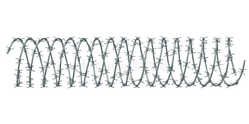 Barbwire isolated