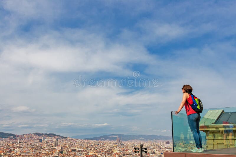 Barcelona Attractions Cityscape of Barcelona Catalonia, Spain ...