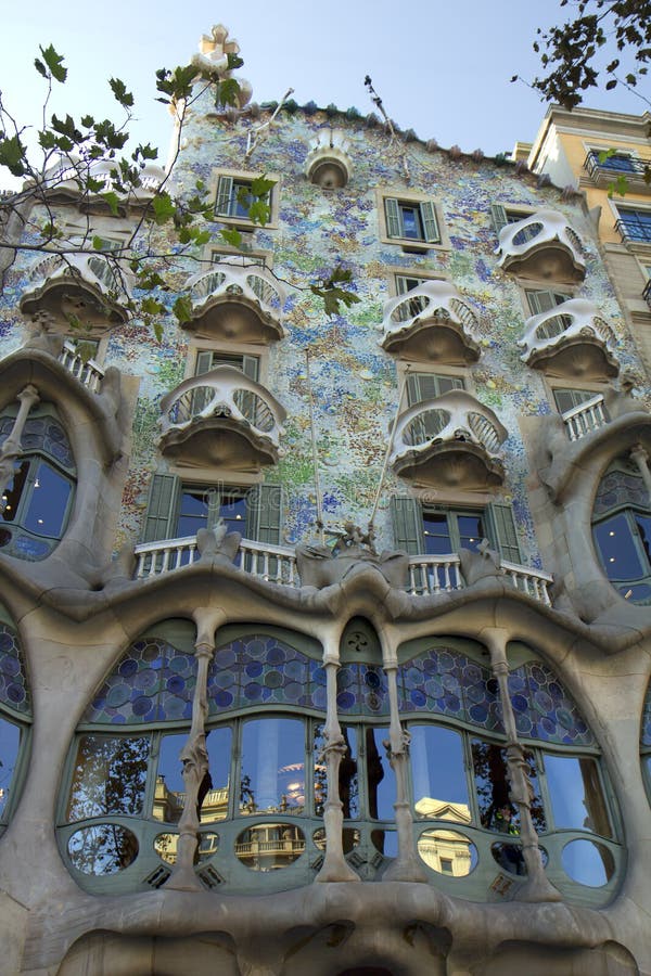 Barcelona. Casa Batllo. royalty-vrije stock afbeelding Barcelona. Casa Batllo. royalty-vrije stock afbeelding