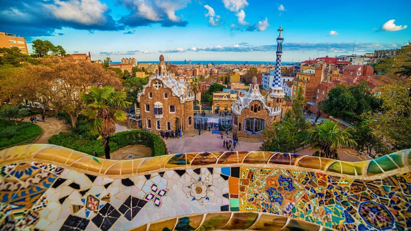 Barcelona, Catalonia, Spain: the Park Guell of Antoni Gaudi
