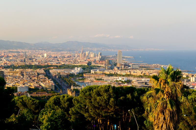 Barcelona city view stock photo. Image of tourism, street - 22873288