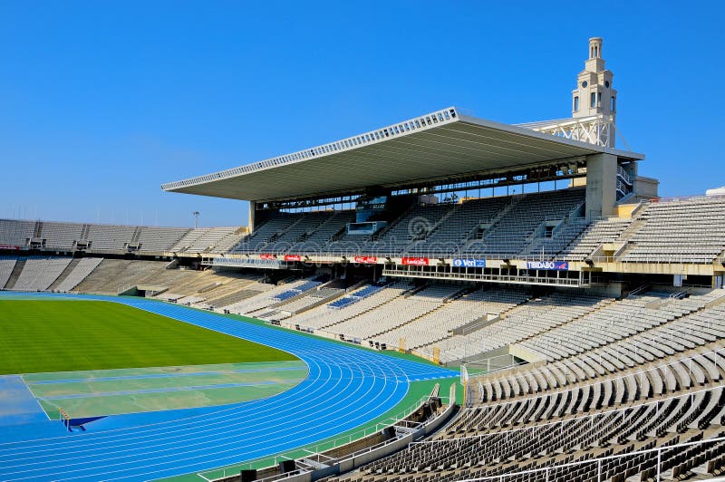 barcelona companys estadi Lluis olimpic Spain fotografia royalty free barcelona companys estadi Lluis olimpic Spain fotografia royalty free