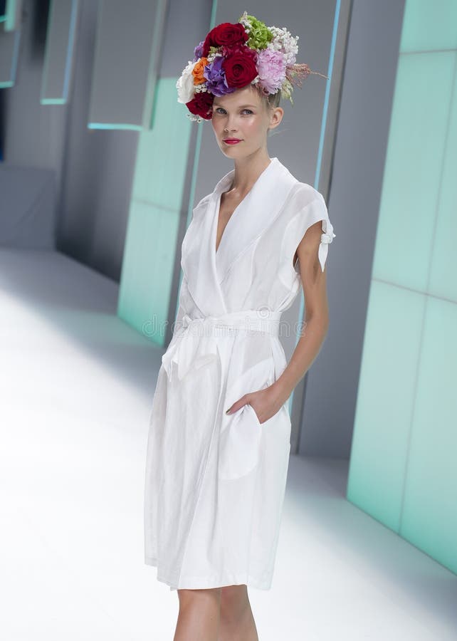 080 BARCELONA FASHION - CELIA VELA CATWALK royalty free stock photos 080 BARCELONA FASHION - CELIA VELA CATWALK royalty free stock photos