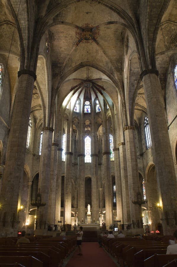 Barcelona - Gotische Kirche Santa Maria Del Mar ...