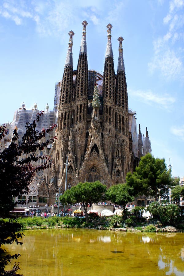 Barcelona's Famous Cathedral La Sagrada Familia Editorial Photography