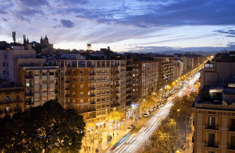 Barcelona Skyline editorial stock image. Image of downtown - 63430949