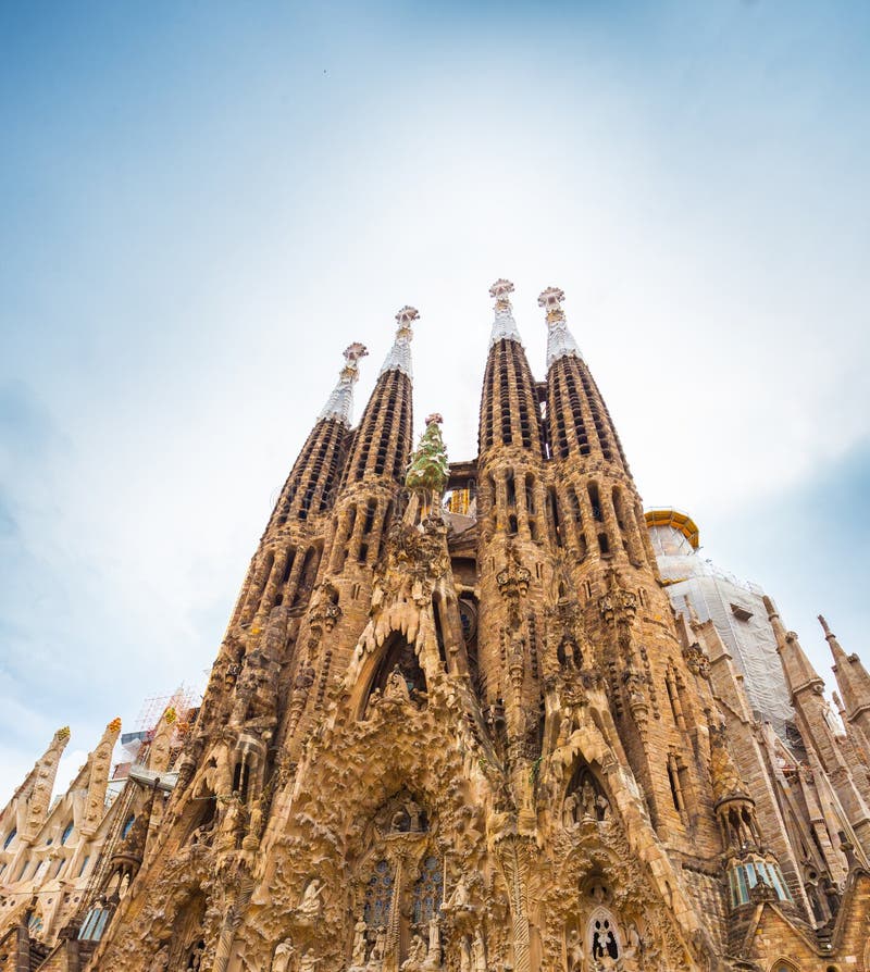 La Sagrada Familia, Barcelona, Spain. Stock Image - Image of christian ...