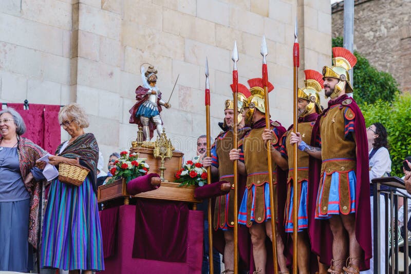 Barcelona, Spain - May 14, 2022. Group of Roman Legionaries in Honor of ...