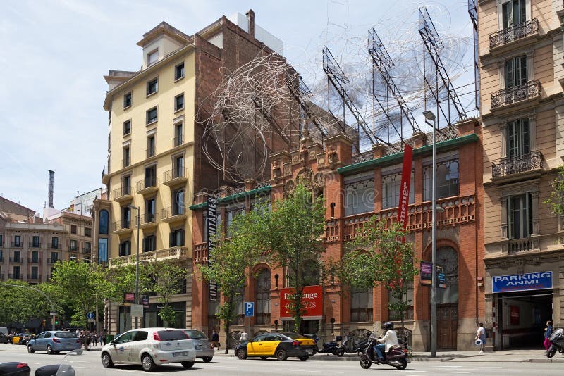 BARCELONA, SPAIN - MAY 16, 2017: View of the Fundacio Antoni Tapies ...