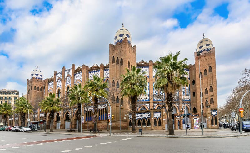 The Plaza de Toros Monumental in Barcelona, Spain stock photo