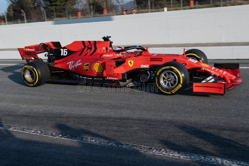 Barcelona, Spain. 19th February, 2019. Charles Leclerc from Monaco