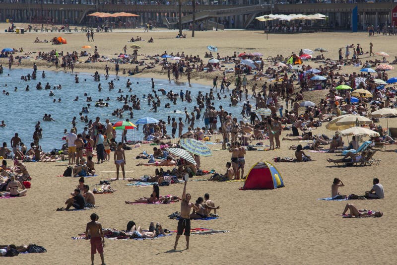 Barcelona stränder - Spanien royaltyfria foton Barcelona stränder - Spanien royaltyfria foton
