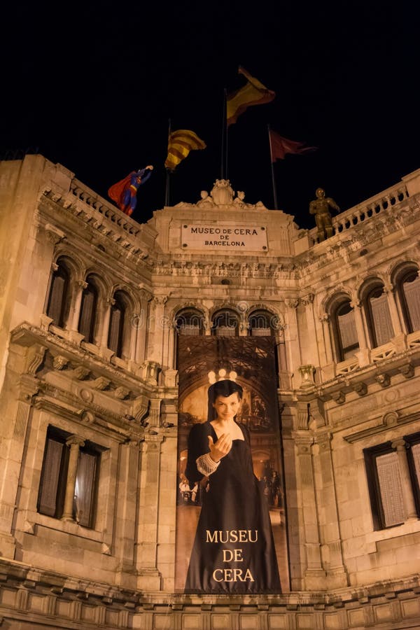 Barcelona Wax Museum by Night, Spain Editorial Stock Image Image of