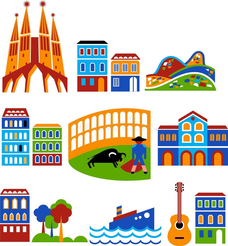 Barcelone illustration de vecteur Barcelone illustration de vecteur