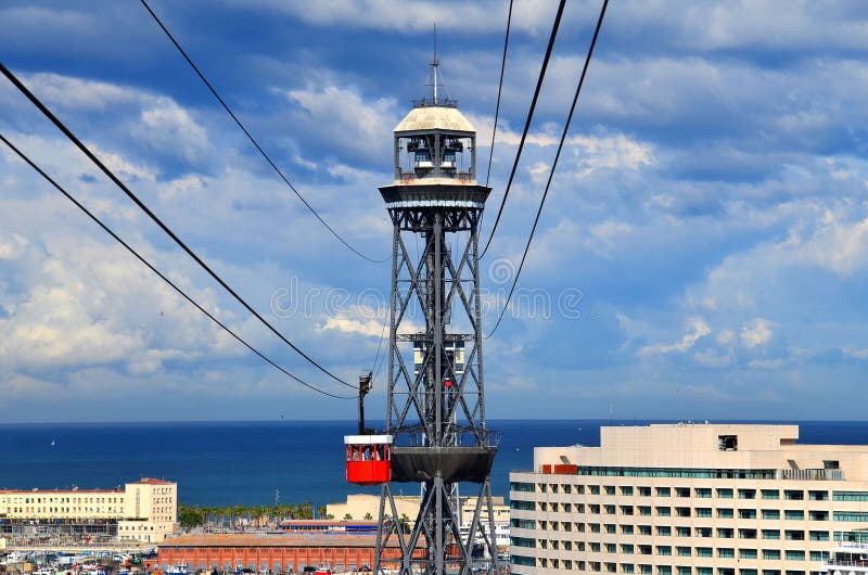 BARCELONE, ESPAGNE : Vue panoramique du port de Barcelone photographie stock libre de droits BARCELONE, ESPAGNE : Vue panoramique du port de Barcelone photographie stock libre de droits