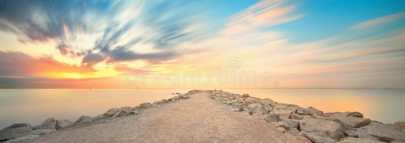 Barceloneta Beach in Barcelona at Sunrise Stock Photo - Image of nature