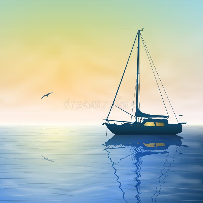 Barco de navigação ilustração stock Barco de navigação ilustração stock