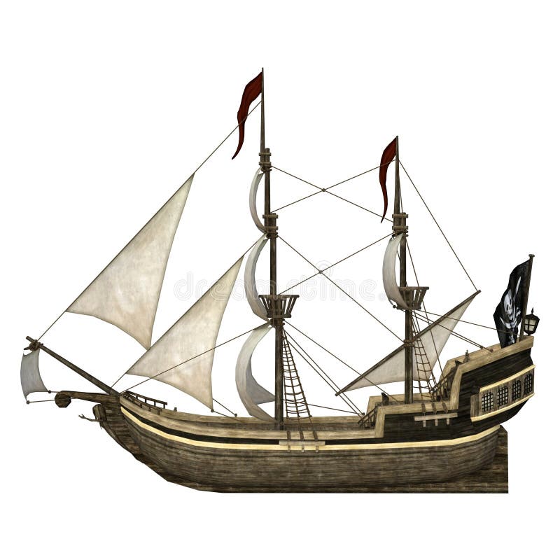 Barco de navigação ilustração royalty free Barco de navigação ilustração royalty free