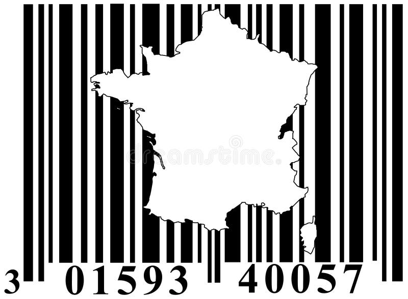barcode France kontur ilustracji barcode France kontur ilustracji